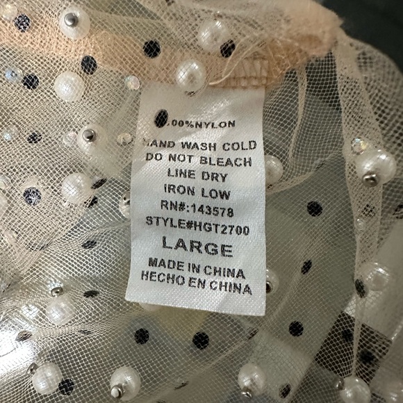 Beaded See -through Crop Top - Picture 4 of 4